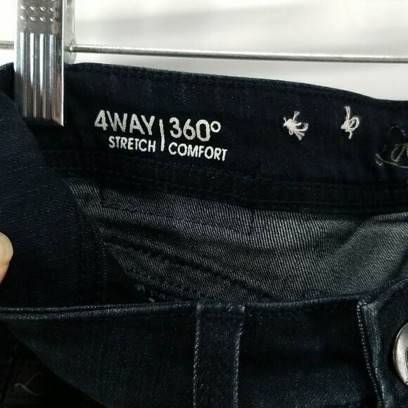 Lola Jeans Womens Size 00 Capris Crop 4 Way Fit 360 Comfort Regular Rise Blue - Picture 10 of 11